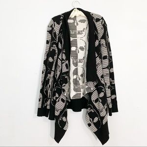 💀 Torrid Skull Open Cardigan Gothic Sweater